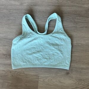 Aerie Light Green Textured Sports Bra